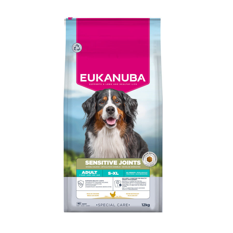 12 kg Eukanuba Adult Daily Care Sensitive Joints Frango ra&ccedil;&atilde;o para c&atilde;es, , large Imagem n&uacute;mero 1