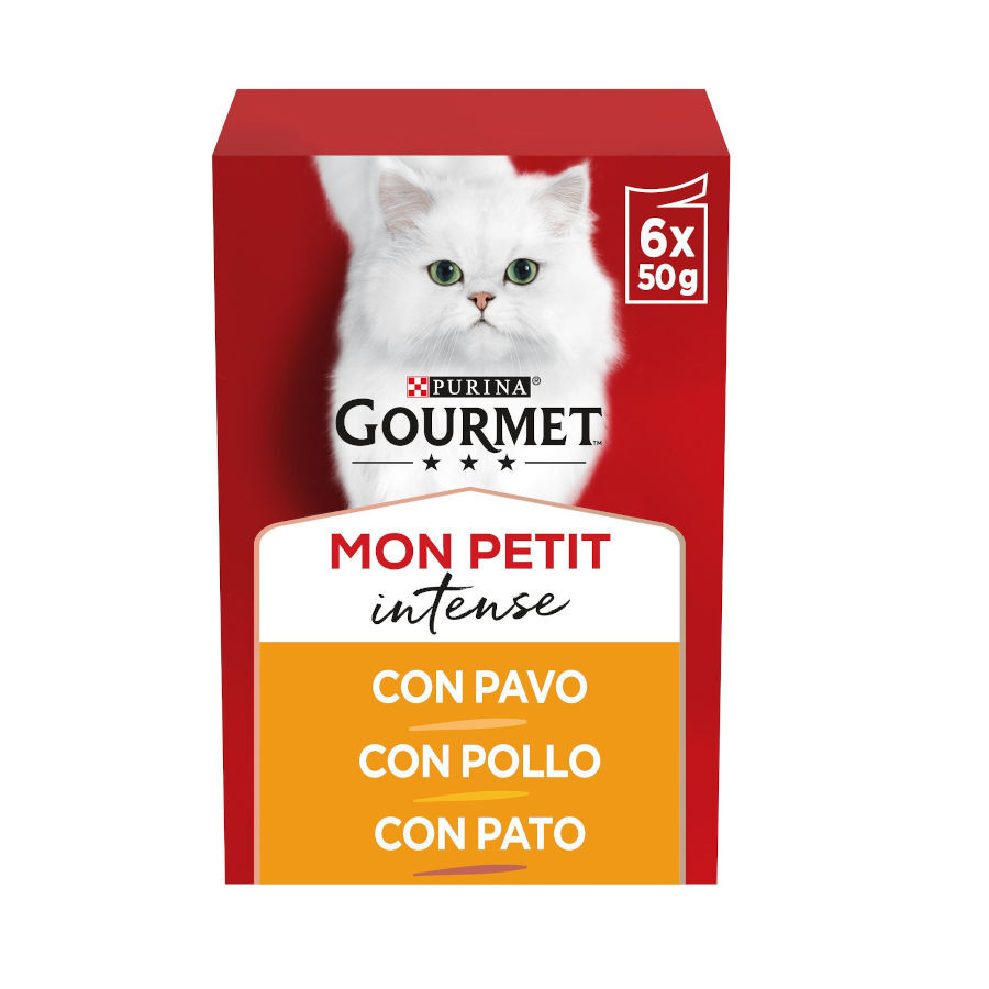 6 saquetas x 50 g Purina Gourmet Mon Petit Sele&ccedil;&atilde;o Aves com molho em saqueta para gatos, , large Imagem n&uacute;mero 1