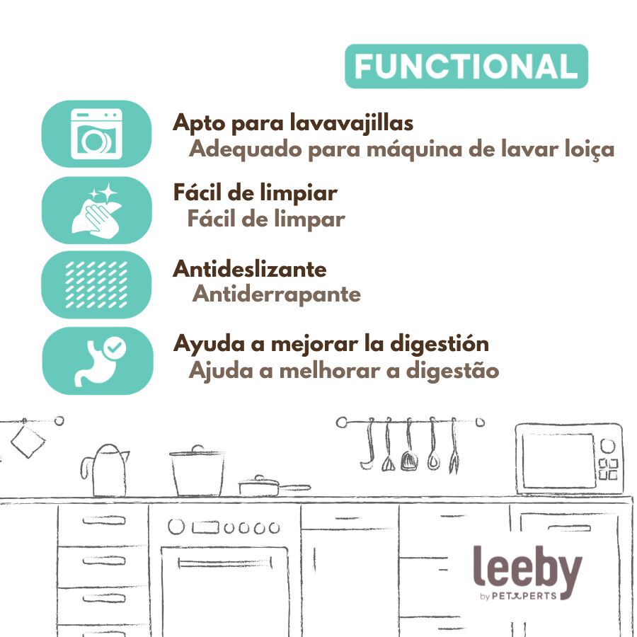Leeby Comedouro Lento em A&ccedil;o Inoxid&aacute;vel para gatos, , large Imagem n&uacute;mero 5