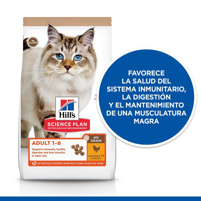 1.5 kg Hill's Science Plan No Grain Adult Frango ra&ccedil;&atilde;o para gatos, , large Imagem n&uacute;mero 4