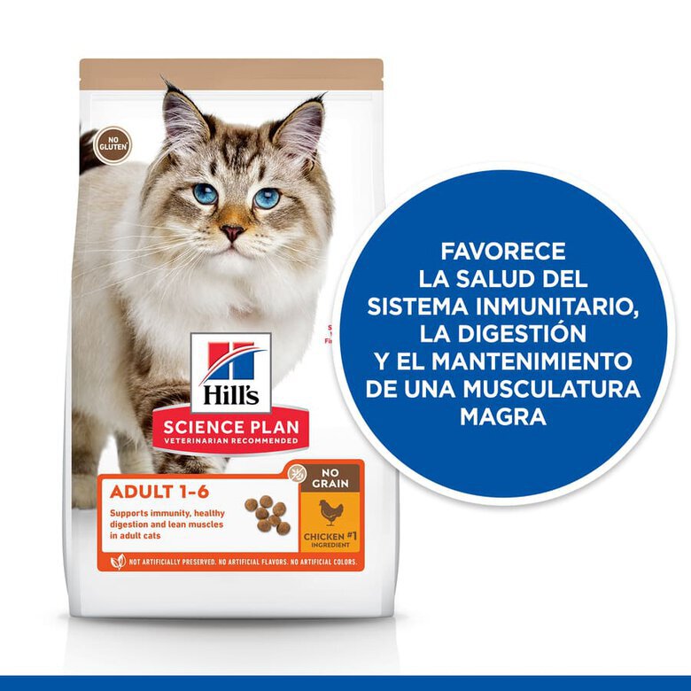 1.5 kg Hill's Science Plan No Grain Adult Frango ração para gatos,  Imagem número 4 1.5 kg Hill's Science Plan No Grain Adult Frango ração para gatos, , large Imagem número 4