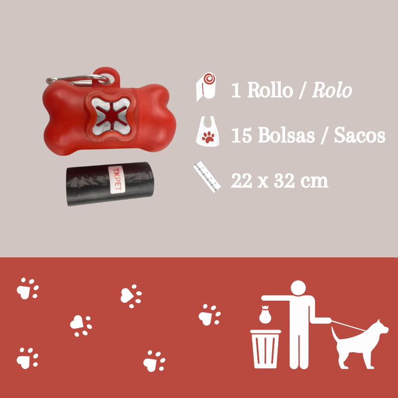 TK Pet Dispensador de sacos vermelho para cães,  Imagem número 3 TK Pet Dispensador de sacos vermelho para cães, , large Imagem número 3