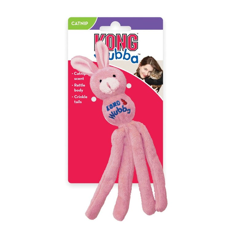 Kong Wubba Bunny peluche de brinquedo cores sortidas para gatos,  Imagem número 1 Kong Wubba Bunny peluche de brinquedo cores sortidas para gatos, , large Imagem número 1