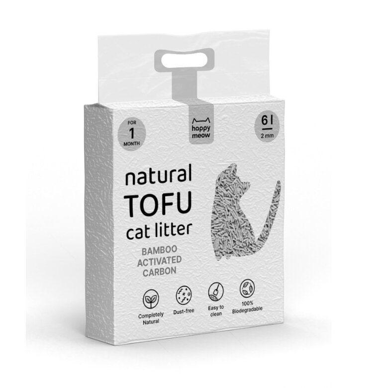 6 L Happy Meow Natural Tofu Aglomerante Bambu para gatos,  Imagem número 1 6 L Happy Meow Natural Tofu Aglomerante Bambu para gatos, , large Imagem número 1