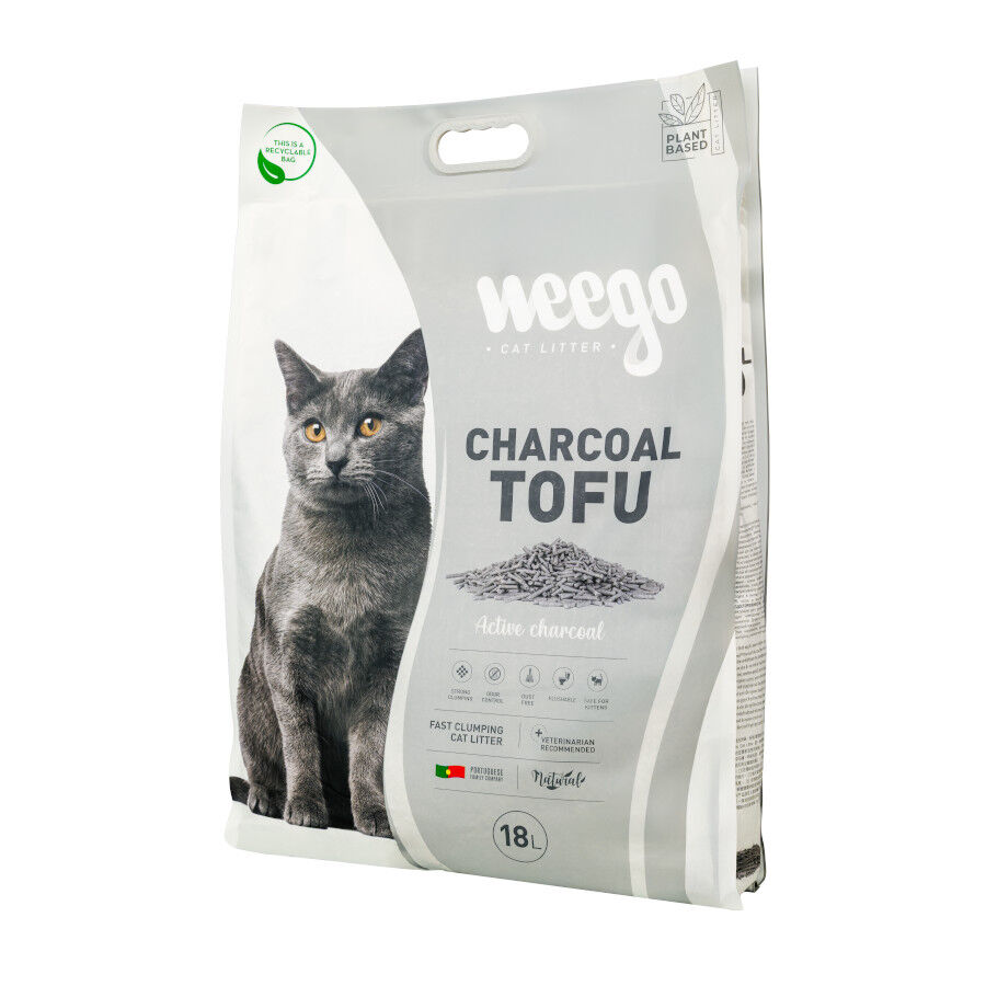 18 L Weego Charcoal Tofu Areia aglomerante para gatos, , large Imagem n&uacute;mero 2