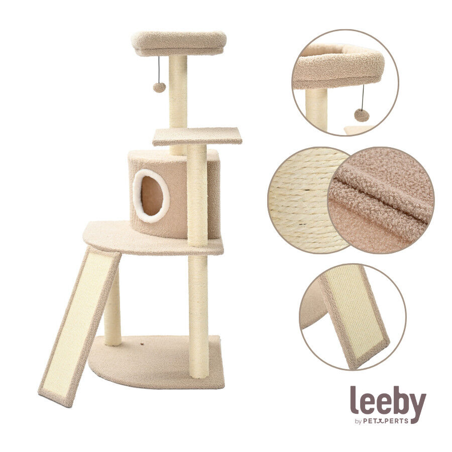 Leeby Boucle Collection &aacute;rvore arranhadora com cama nido e arranhador vertical para gatos, , large Imagem n&uacute;mero 7