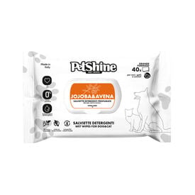 Petshine Toalhitas h&uacute;midas de Aveia e Jojoba para c&atilde;es e gatos