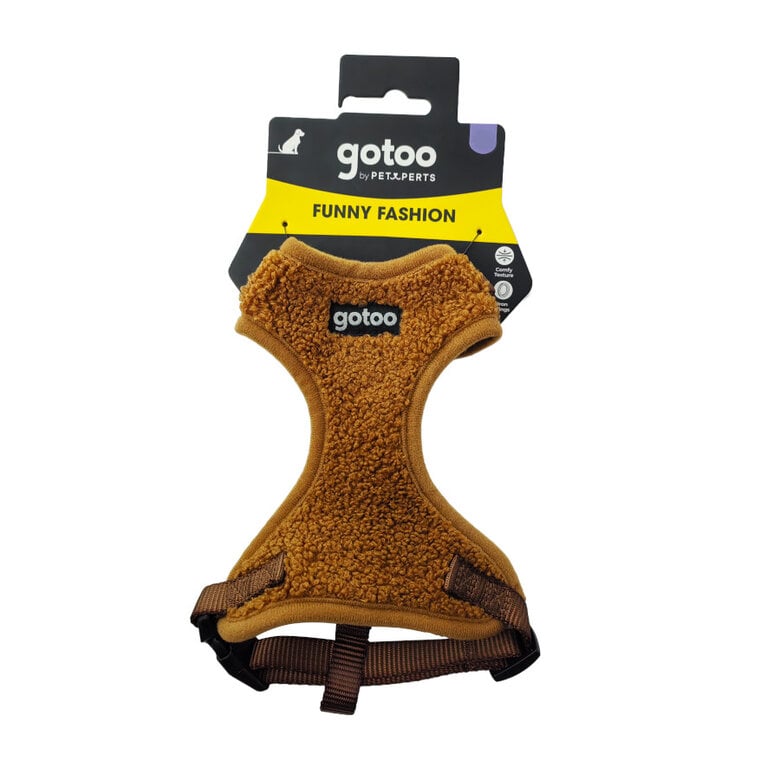 Gotoo Peitoral ajustável teddy castanho para cães,  Imagem número 7 Gotoo Peitoral ajustável teddy castanho para cães, , large Imagem número 7