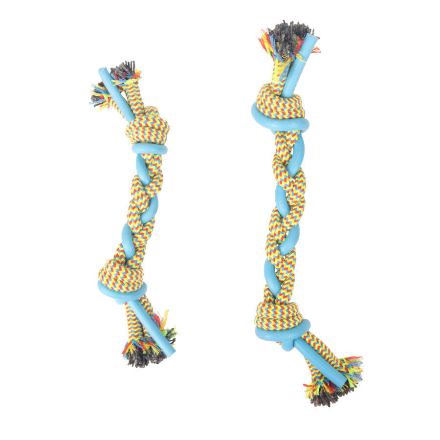 Tootoy! Pull Multi-texture Rope Azul Mordedor corda para c&atilde;es, , large Imagem n&uacute;mero 3