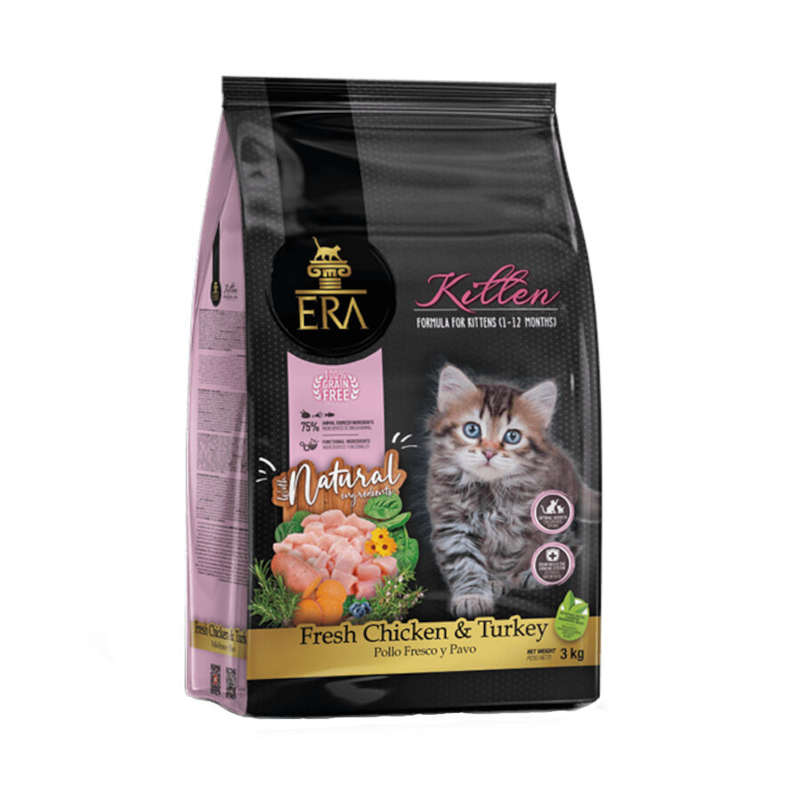 3 kg ERA Grain free Kitten frango e peru ra&ccedil;&atilde;o para gatos, , large Imagem n&uacute;mero 1