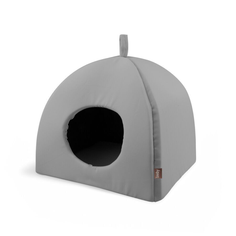 Leeby Igloo antiderrapante cinzento para gatos, , large Imagem n&uacute;mero 1