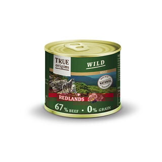 True Origins Wild Redlands Vitela lata para cães, True Origins Wild Redlands Vitela lata para cães