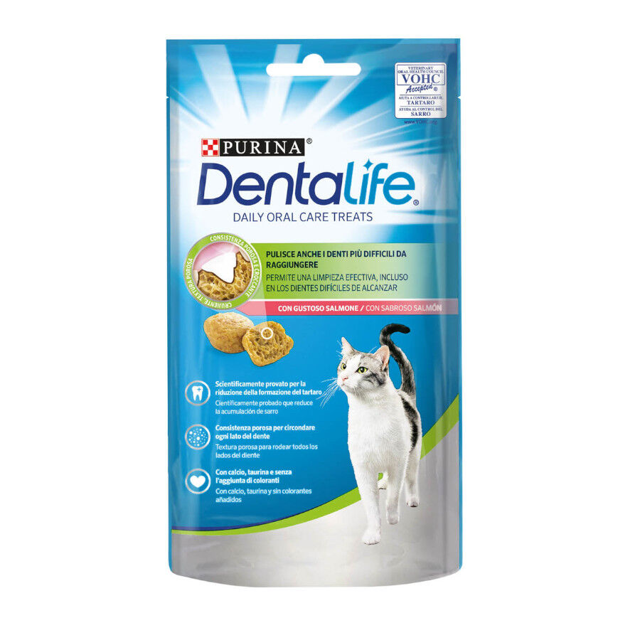 40 g Dentalife Daily Oral Salm&atilde;o Snacks Dent&aacute;rios para gatos, , large Imagem n&uacute;mero 2