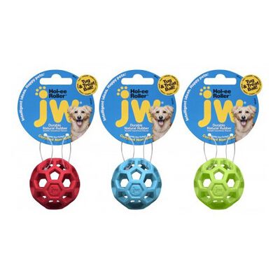 JW Dog bola de borracha com buracos para cães