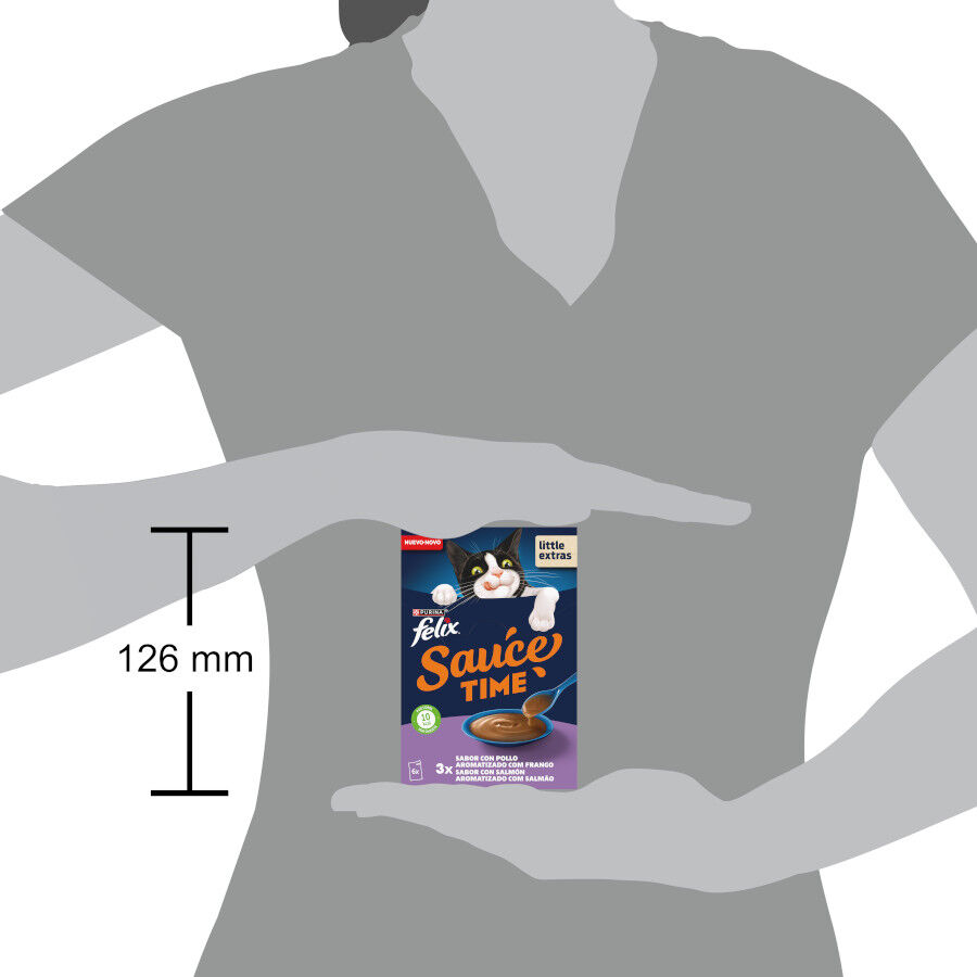 6 x 40 g Felix Cat Salsa de Pollo y Salm&oacute;n para gatos, , large Imagem n&uacute;mero 4