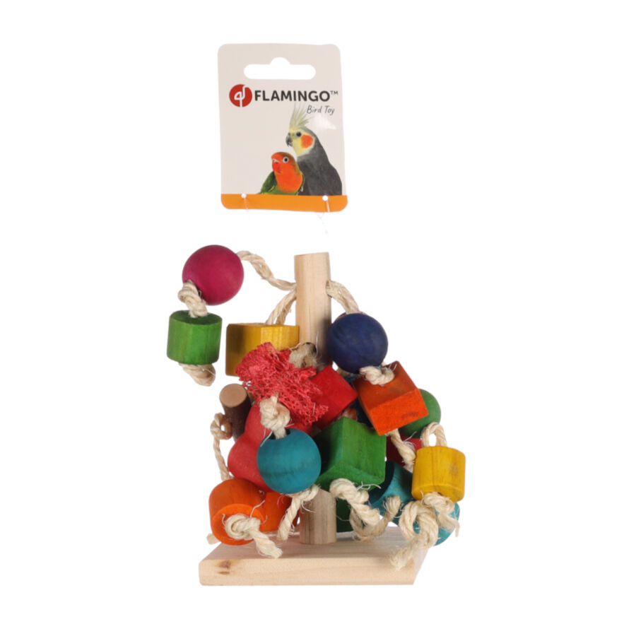 Flamingo Kobb Corda Multicolor e Brinquedo de Madeira para Periquitos, , large Imagem n&uacute;mero 2