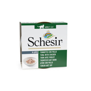 Schesir Adult Atum com Frango lata para gatos
