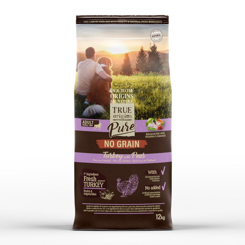 12 kg True Origins Pure Grain Free Adult Ração de peru para cães,  Imagem número 1 12 kg True Origins Pure Grain Free Adult Ração de peru para cães, , large Imagem número 1