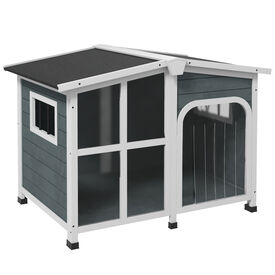 PawHut Caseta de Madera para Perros Peque&ntilde;os