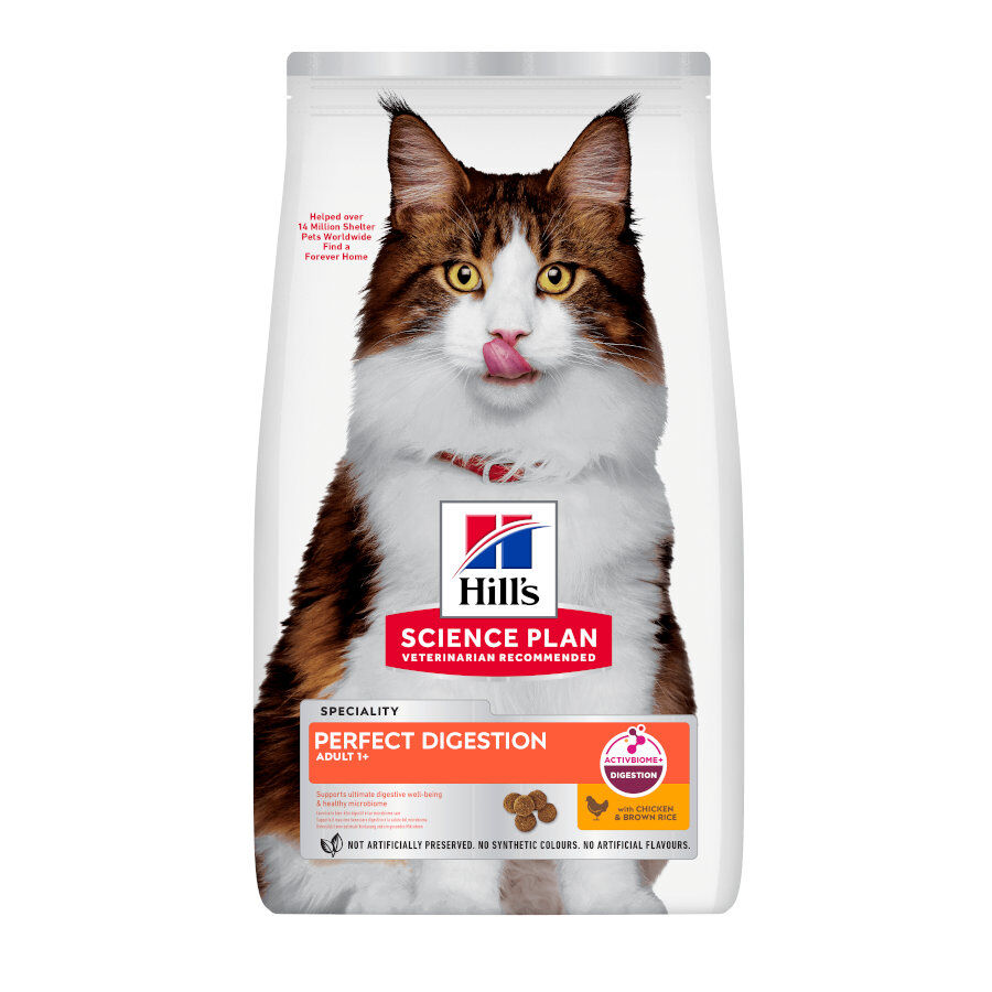 7 kg Hill's Adult Science Plan Perfect Digestion Frango ra&ccedil;&atilde;o para gatos, , large Imagem n&uacute;mero 1