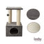 Leeby Colette Scratch arranhador com cama nido e brinquedo cinzento para gatos, , large Indicador imagem número 5