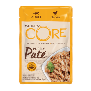 Wellness Core Adult Purely Frango em Patê Saqueta para gatos