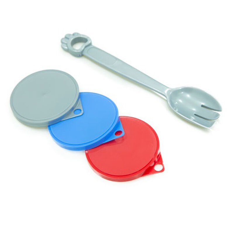 TK Pet con cuchara tapas para latas de comida Imagem número 1 TK Pet con cuchara tapas para latas de comida Imagem número 1