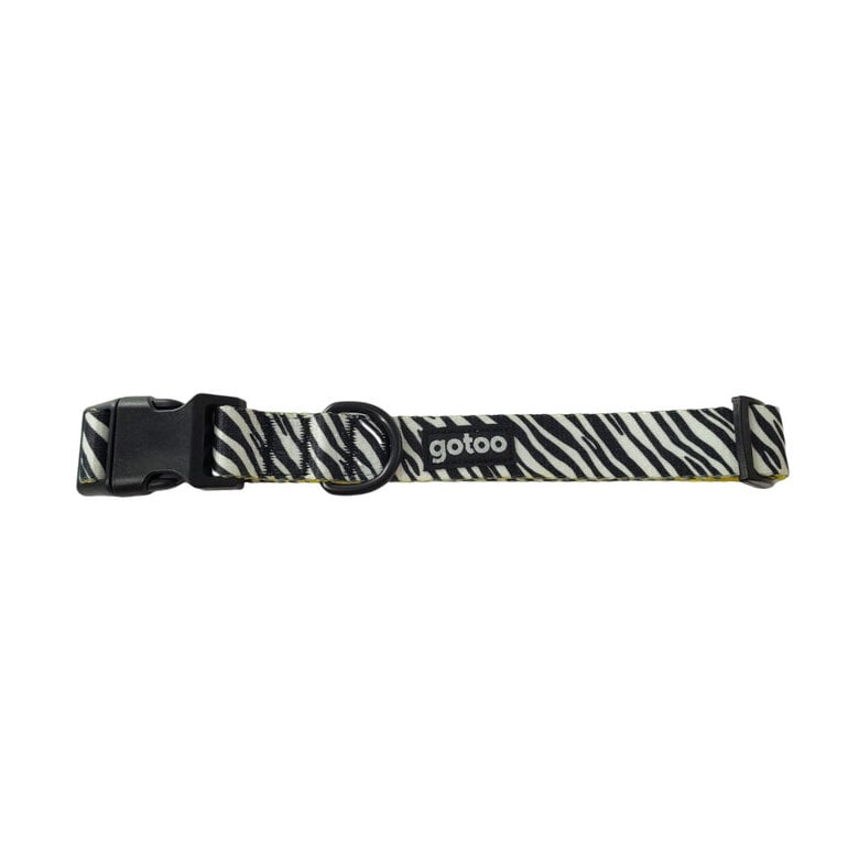 Gotoo Coleira estampada zebra para cães,  Imagem número 1 Gotoo Coleira estampada zebra para cães, , large Imagem número 1