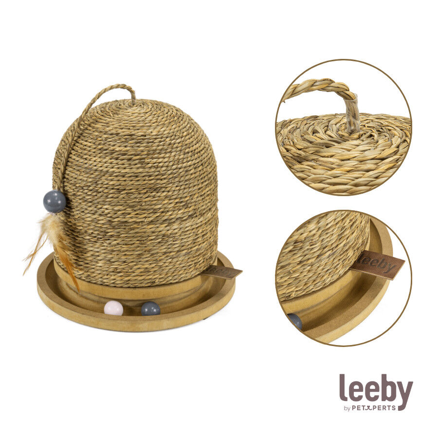 Leeby Beau arranhador redondo com brinquedo para gatos, , large Imagem n&uacute;mero 5
