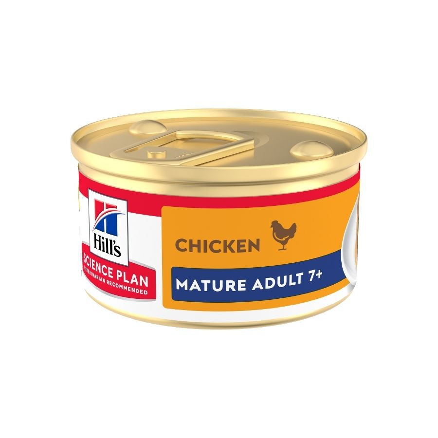 85 g Hill's Science Plan Mature Comida h&uacute;mida Mousse de Frango em lata para gatos, , large Imagem n&uacute;mero 2