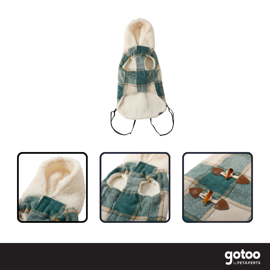 Gotoo Casaco Tartan com Capuz para c&atilde;es, , large Imagem n&uacute;mero 3