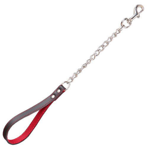 Arppe corta con asa de cuero negro correa perros Imagem n&uacute;mero 1