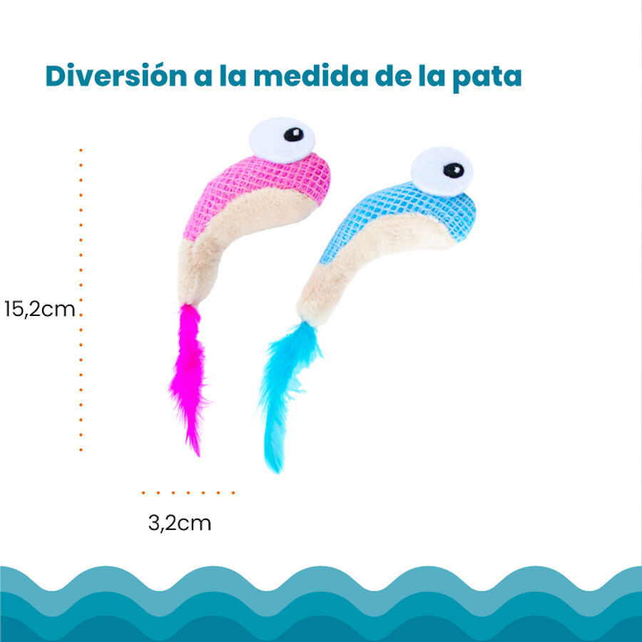 Catstages Dental Shrimpies Peluches com Penas para gatos, , large Imagem n&uacute;mero 3