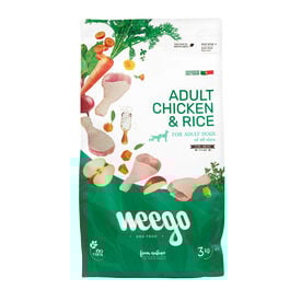 Weego Low Grain Pollo y Arroz pienso para perros