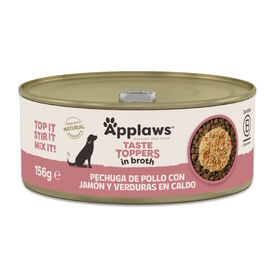 Applaws Taste Toppers Frango com Presunto e Legumes em Molho lata para c&atilde;es