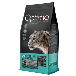 Optima Nova Sterilised Frango e Arroz ração para gatos