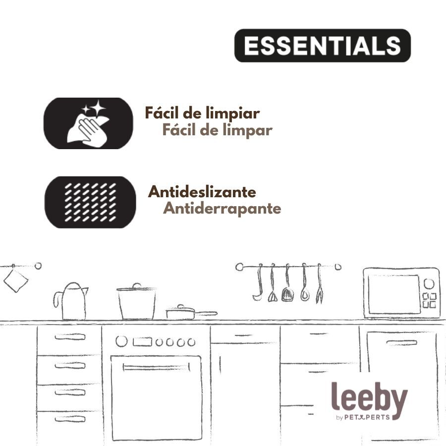 Leeby Comedouro Duplo em A&ccedil;o Inoxid&aacute;vel com Suporte para c&atilde;es e gatos, , large Imagem n&uacute;mero 6