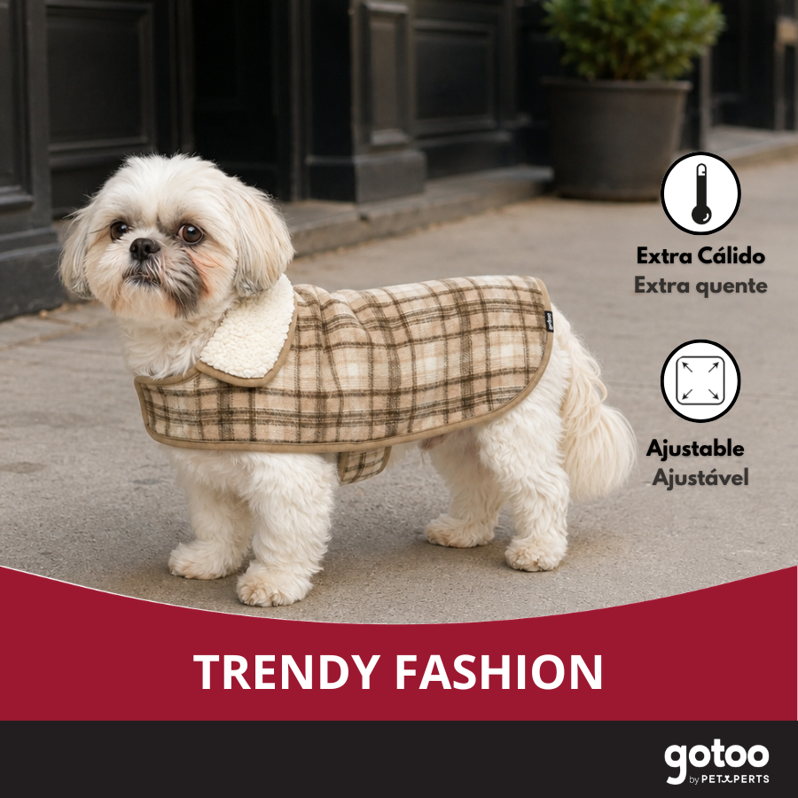 Gotoo Casaco com Padr&atilde;o Tartan aos Quadrados para c&atilde;es, , large Imagem n&uacute;mero 6