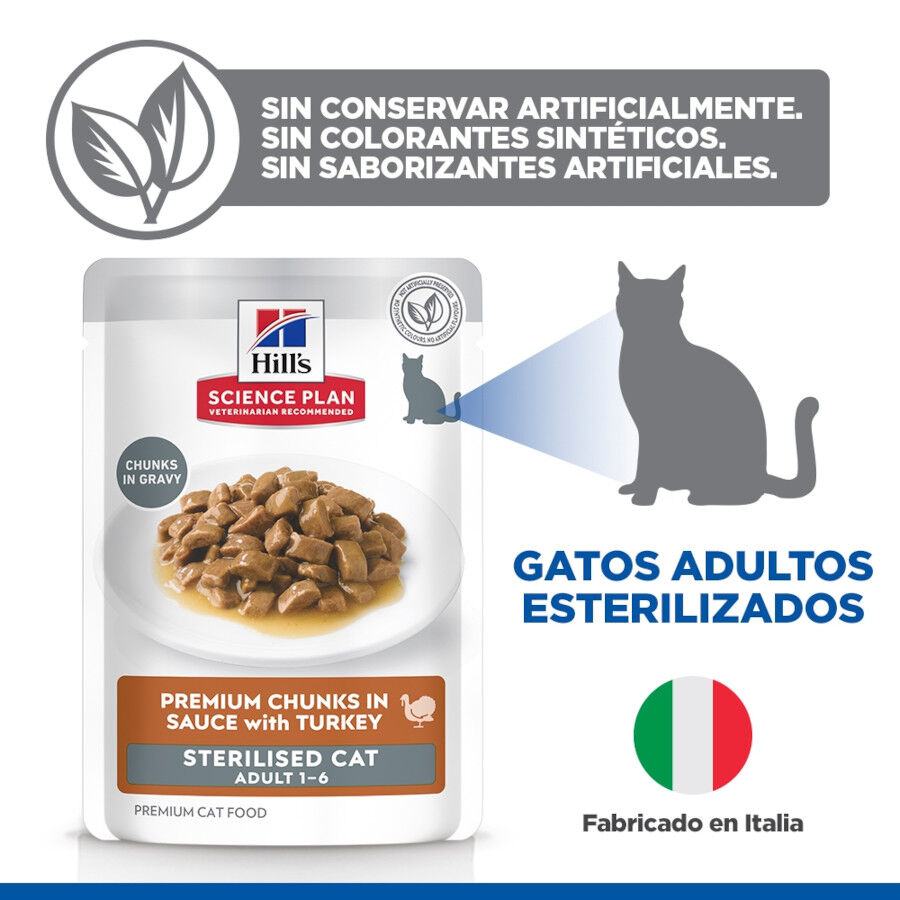 85 g Hill's Science Plan Sterilised Young Adult Peru em Molho saquetas para gatos, , large Imagem n&uacute;mero 4