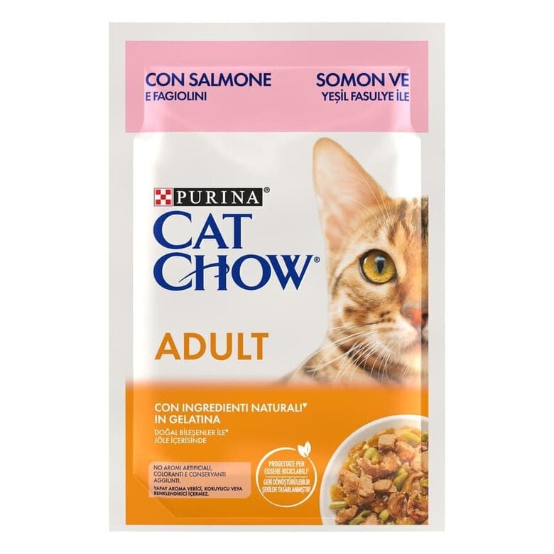 85 g Cat Chow Saqueta de salmão para gatos,  Imagem número 1 85 g Cat Chow Saqueta de salmão para gatos, , large Imagem número 1