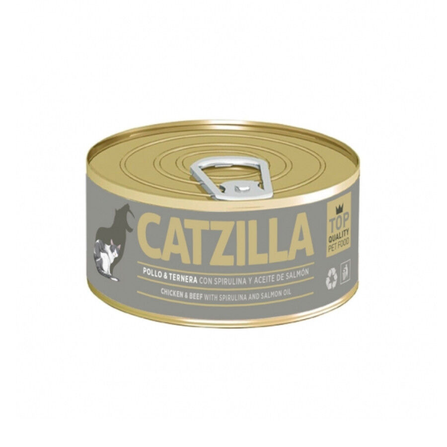 100 g Catzilla Adult frango e vitela lata para gatos, , large Imagem n&uacute;mero 1