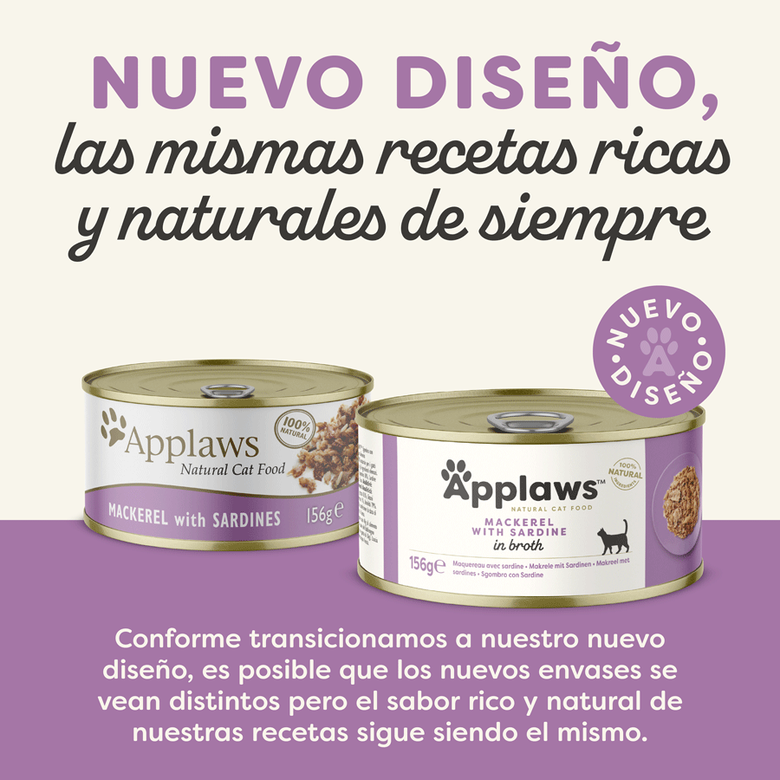 70 g Applaws cavala e sardinha lata para gatos,  Imagem número 2 70 g Applaws cavala e sardinha lata para gatos, , large Imagem número 2