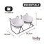 Leeby Comedouro Duplo de Cer&acirc;mica Branco para gatos, , large Indicador imagem n&uacute;mero 4