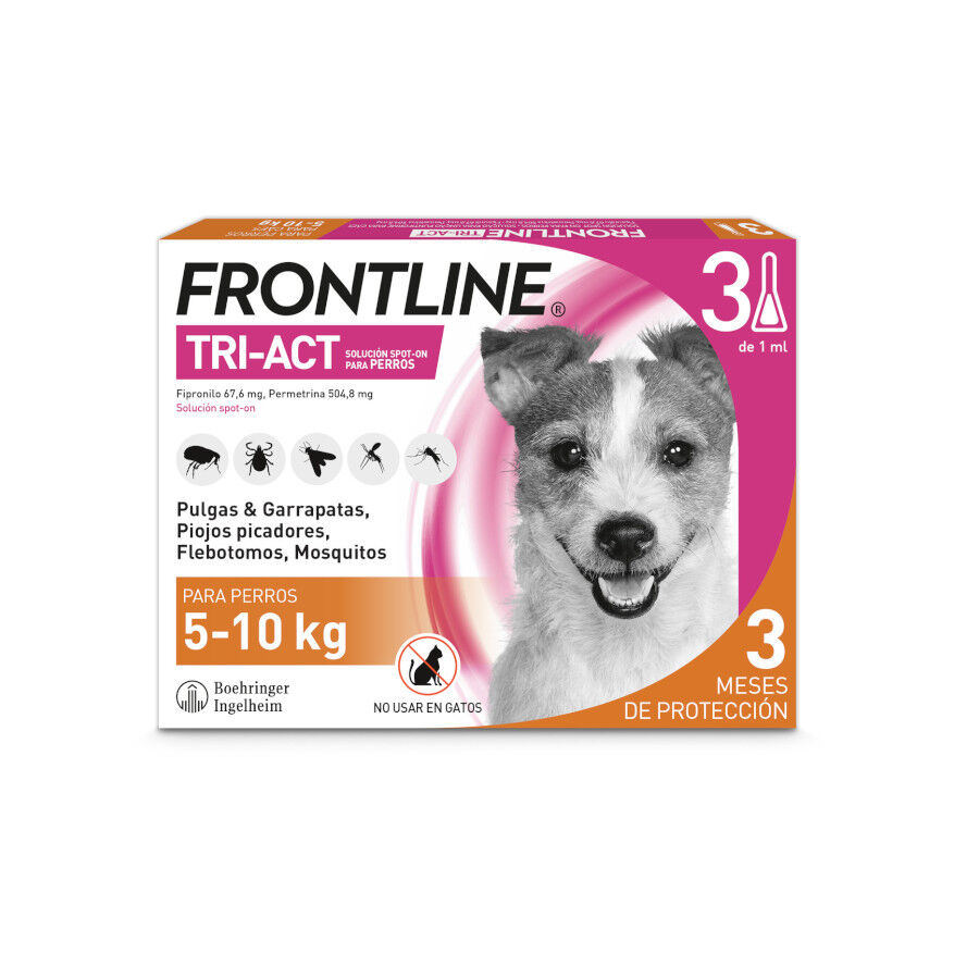 Frontline Tri-Act Pipetas Antiparasit&aacute;rias para c&atilde;es, , large Imagem n&uacute;mero 1