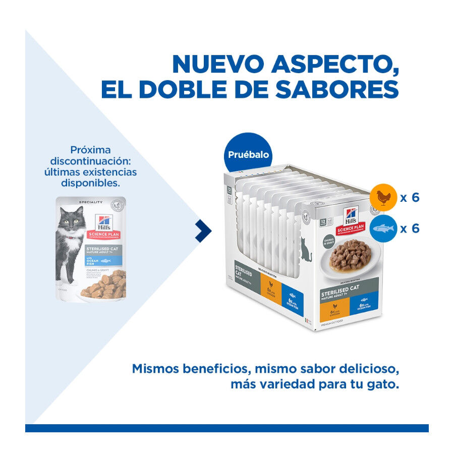 12 saquetas x 85 g Hill's Science Plan Sterilised Mature Peixe Oce&aacute;nico saqueta de molho para gatos, , large Imagem n&uacute;mero 3