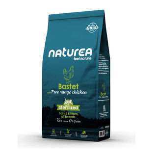 Naturea Lands Bastet Frango Criado ao Ar Livre ração para gatos
