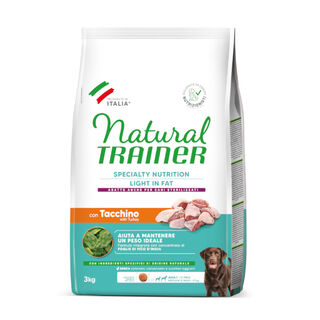 Natural Trainer Adult Light in Fat Medium&Maxi Peru ração para cães