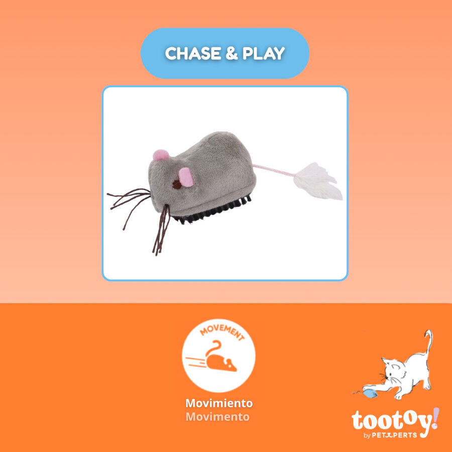 Tootoy! Chase & Play Brinquedo Rato interativo de correr para gato, , large Imagem n&uacute;mero 3
