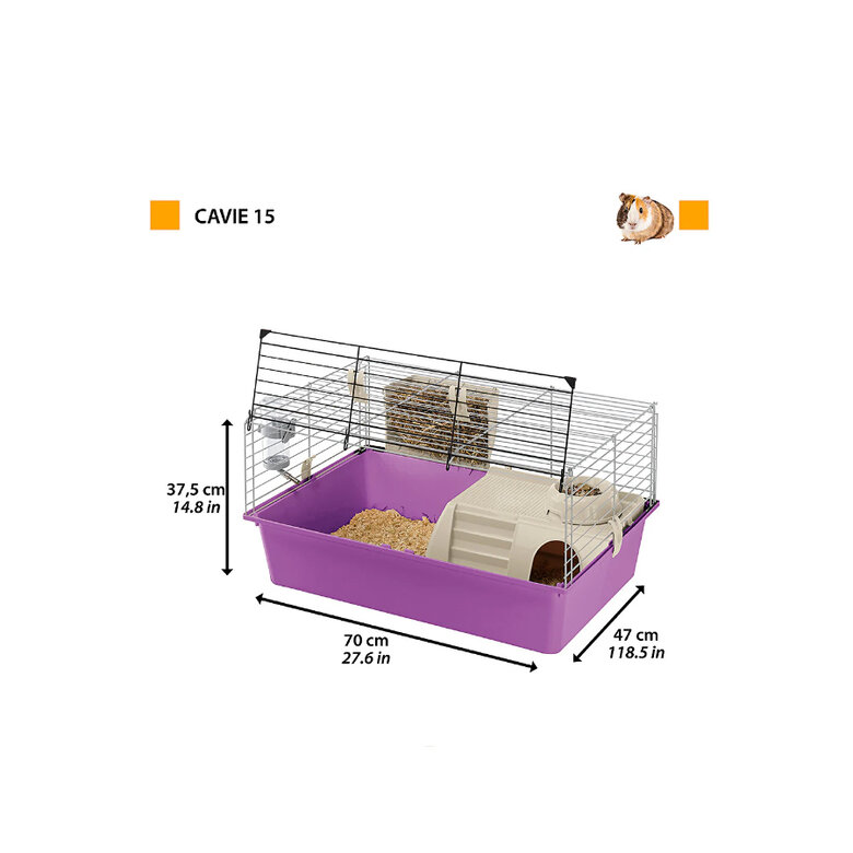 Ferplast Gaiola Cavie 15 para roedores,  Imagem número 2 Ferplast Gaiola Cavie 15 para roedores, , large Imagem número 2