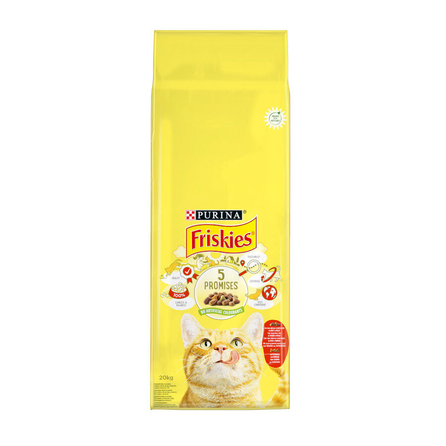 20 kg Friskies Adult Vaca, Frango e Legumes ra&ccedil;&atilde;o para gatos, , large Imagem n&uacute;mero 1
